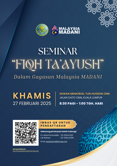 SEMINAR "FIQH TA'AYUSH" DALAM GAGASAN MALAYSIA MADANI