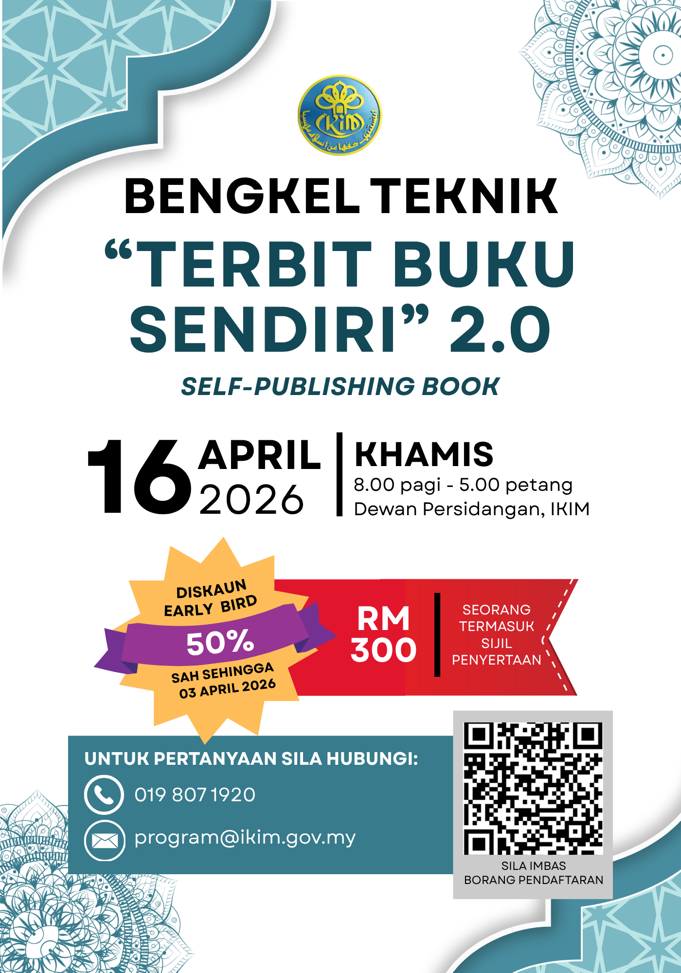 BENGKEL TEKNIK "TERBIT BUKU SENDIRI" 2.0 SELF-PUBLISHING BOOK